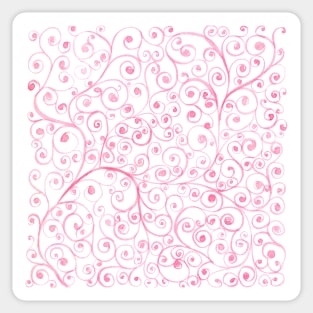 Swirls watercolor pattern Sticker